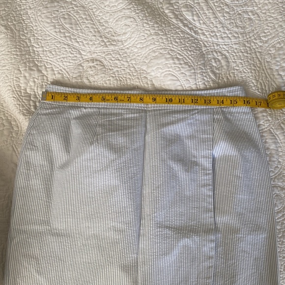 Brook Brothers Blue and White Striped Pencil Skirt - Picture 8 of 9